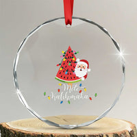 Mele Kalikimaka Hawaiian Xmas In July Hawaii Santa Crystal Glass Ornament Watermelon Summer Tree Tropical Gift Family Holiday TS10