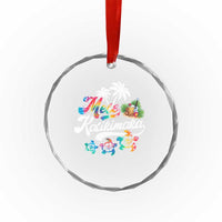Mele Kalikimaka Tie Dye Xmas Turtle Crystal Glass Ornament TS09