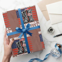 Memorial Day Remember The Fallen Wrapping Paper Roll Veteran Military Vintage USA Flag - Wonder Print Shop