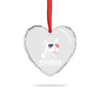 Merica French Bulldog Lover Heart Crystal Glass Ornament 250th Anniversary Gift