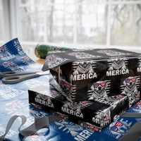 Merica Golden Retriever Wrapping Paper Roll Patriotic Dog US Flag 4th Of July - Wonder Print Shop