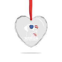 Merica Labrador Retriever Lover Heart Crystal Glass Ornament 250th Anniversary Gift