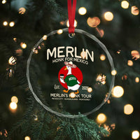 Merlin the Duck Honk Tour Mexico Retro Band Parody Crystal Glass Ornament Mexican Pride Soccer Locer Football Fans