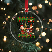 Merry Brainrot Crystal Glass Ornament Funny Ugly Christmas Italian Meme Gift - Wonder Print Shop
