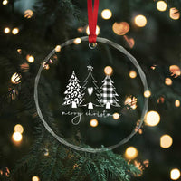 Merry & Bright Xmas Trees Crystal Glass Ornament Chic Winter Cute Holiday Gift TS10