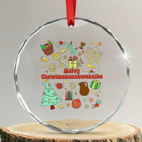 Merry Christmahanakwanzika Crystal Glass Ornament Funny Winter Holiday Gift - Wonder Print Shop