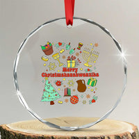 Merry Christmahanakwanzika Crystal Glass Ornament Funny Winter Holiday Gift TS12