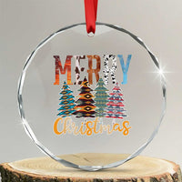Merry Christmas Native American Xmas Tree Crystal Glass Ornament TS11