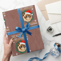 Merry Christmas Ya Filthy Humans Cat Wrapping Paper Roll Funny Xmas Grumpy Cat - Wonder Print Shop