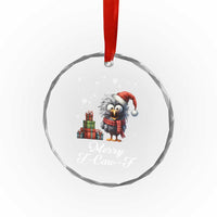 Merry F Caw F Raven Lover Crystal Glass Ornament Funny Christmas Gift - Wonder Print Shop