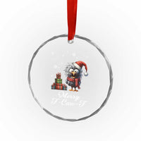 Merry F Caw F Raven Lover Crystal Glass Ornament Funny Christmas Gift TS12