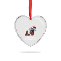Merry F Caw F Raven Lover Heart Crystal Glass Ornament Funny Christmas Gift - Wonder Print Shop