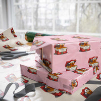 Merry F Caw F Santa Chicken Wrapping Paper Roll Funny Christmas Gift - Wonder Print Shop