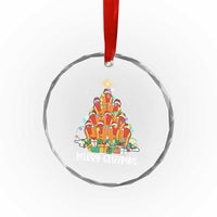 Merry Glizzmas Crystal Glass Ornament Funny Hotdog Christmas Tree TS02