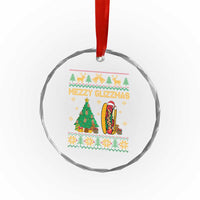 Merry Glizzmas Crystal Glass Ornament Funny Hotdog Xmas Tree Hot Ugly Christmas TS02