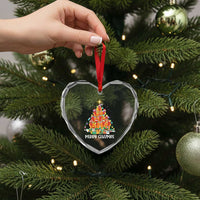 Merry Glizzmas Heart Crystal Glass Ornament Funny Hotdog Christmas Tree - Wonder Print Shop