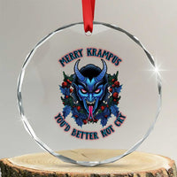 Merry Krampus Crystal Glass Ornament You'd Better Not Cry Horor Xmas TS09