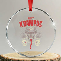 Merry Krampus Xmas Crystal Glass Ornament Naughty Xmas Psychobilly Horror TS02
