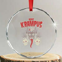 Merry Krampus Xmas Crystal Glass Ornament Naughty Xmas Psychobilly Horror TS02