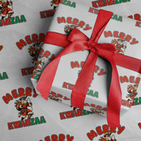 Merry Kwanzaa Cowboy Black Santa Wrapping Paper Roll African American Christmas Gift - Wonder Print Shop