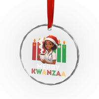 Merry Kwanzaa Crystal Glass Ornament Nurse African American Holiday Celebration Gift - Wonder Print Shop