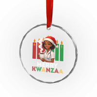 Merry Kwanzaa Crystal Glass Ornament Nurse African American Holiday Celebration Gift TS12