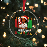 Merry Kwanzaa Crystal Glass Ornament Nurse African American Holiday Celebration Gift - Wonder Print Shop