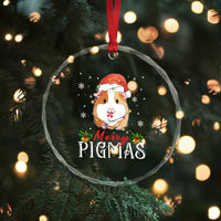Merry Pigmas Xmas Cute Guinea Pig Crystal Glass Ornament TS09