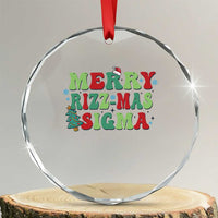 Merry Rizz Mas Sigmas Crystal Glass Ornament TS09