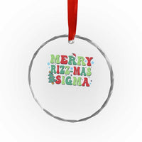 Merry Rizz Mas Sigmas Crystal Glass Ornament TS09