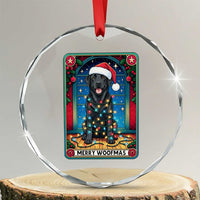 Merry Woofmas Crystal Glass Ornament Funny Tarot Card Labrador Retriever Christmas Gift TS12