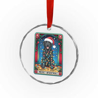 Merry Woofmas Crystal Glass Ornament Funny Tarot Card Labrador Retriever Christmas Gift - Wonder Print Shop