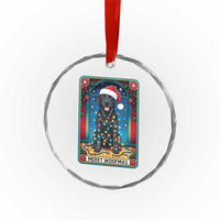 Merry Woofmas Crystal Glass Ornament Funny Tarot Card Labrador Retriever Christmas Gift TS12