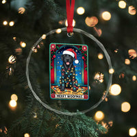 Merry Woofmas Crystal Glass Ornament Funny Tarot Card Labrador Retriever Christmas Gift TS12