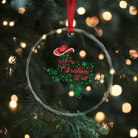 Merry Xmas Y'All Texas Crystal Glass Ornament TS09