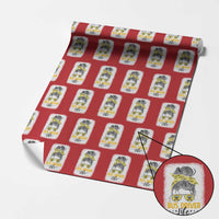 Messy Bun School Bus Driver Life Wrapping Paper Roll - Wonder Print Shop