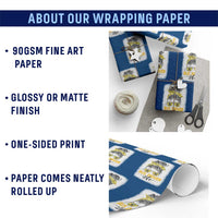 Messy Bun School Bus Driver Life Wrapping Paper Roll - Wonder Print Shop