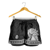 Mexican Aztec Pyramid Shorts for Women Aztec Pattern - Wonder Print Shop