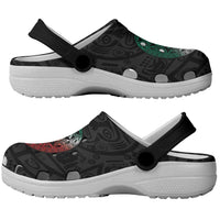 Mexican Aztec Sun Clogs Shoes Flag Color Unique Style - Wonder Print Shop