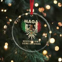 Mexicans Ain't Going Anywhere Crystal Glass Ornament Eagle Mexico Flag Retro Vintage TS02