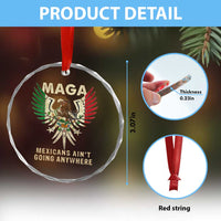 Mexicans Ain't Going Anywhere Crystal Glass Ornament Eagle Mexico Flag Retro Vintage TS02