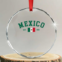 Mexico Mexican Flag Vintage Pride Crystal Glass Ornament