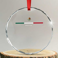 Mexico Pride Crystal Glass Ornament Mexican Flag Independence Day Hispanic Heritage Minimalism - Wonder Print Shop