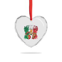 Mexico Soccer Fan Heart Crystal Glass Ornament Funny 67 Viral Gen Alpha Slang Gift
