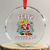 Mexico Xmas Crystal Glass Ornament Feliz Navidad Dabbing Spanish Sombrero TS09