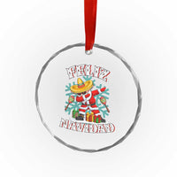 Mexico Xmas Crystal Glass Ornament Feliz Navidad Dabbing Spanish Sombrero TS09