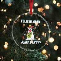 Mexico Xmas Crystal Glass Ornament Feliz Navidad Juana Party Snowman Dancing TS09