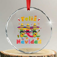 Mexico Xmas Crystal Glass Ornament Feliz Navidad Mexican Fiesta Hot Pepper Guitar Party TS09