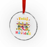 Mexico Xmas Crystal Glass Ornament Feliz Navidad Mexican Fiesta Hot Pepper Guitar Party TS09