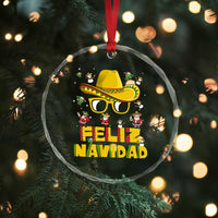 Mexico Xmas Crystal Glass Ornament Feliz Navidad Sombrero TS10